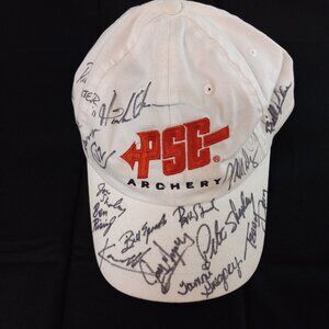 Autographed PSE Archery Baseball Cap Bow Hunting Signed by Hank Parker + 16 more